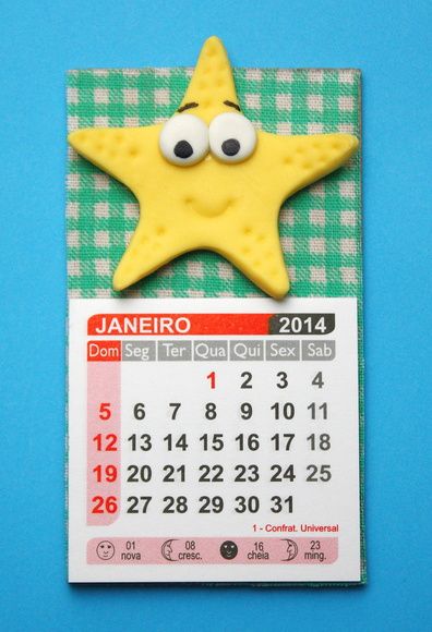 lembrancinha calendário fundo do mar