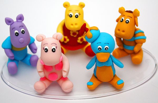 Topo de bolo dos backyardigans em biscuit.